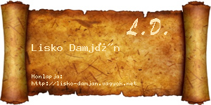 Lisko Damján névjegykártya